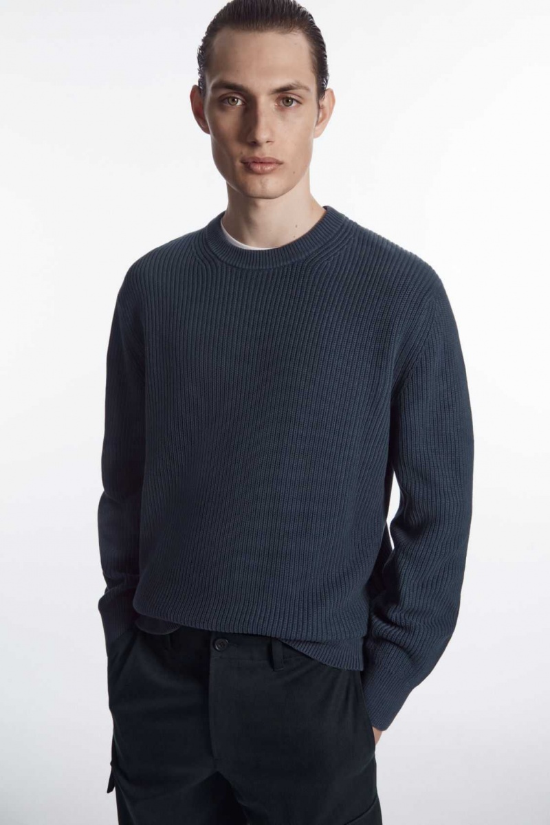 NAVY COS STONE-WASHED KNITTED SWEATER | SJQ-594312