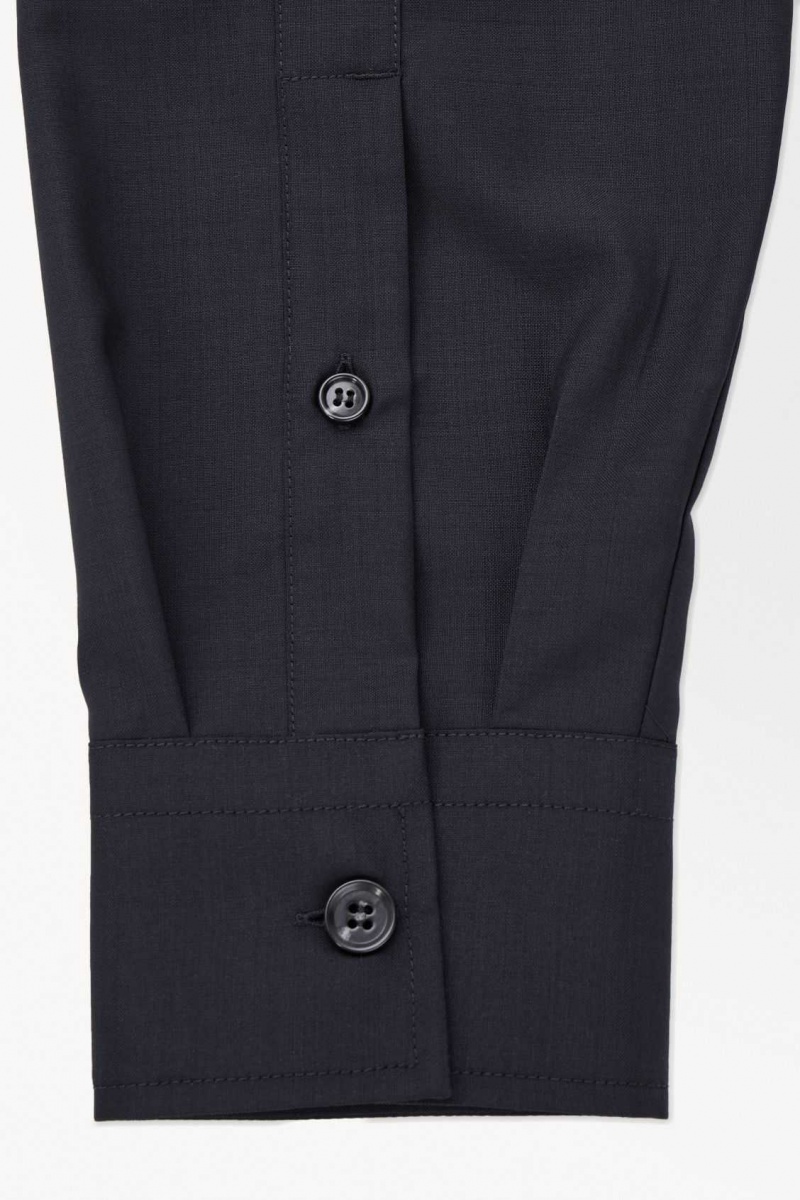 NAVY COS THE TAILORED WOOL SHIRT | XYG-315879