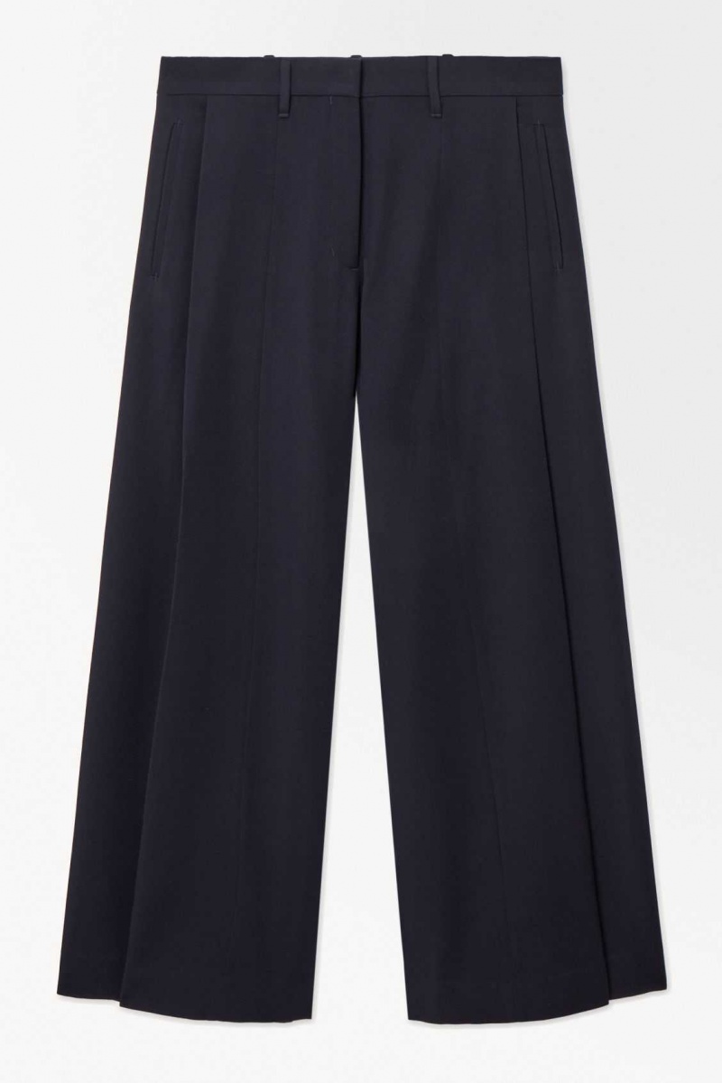 NAVY COS THE WIDE-LEG WOOL TROUSERS | VOS-486053