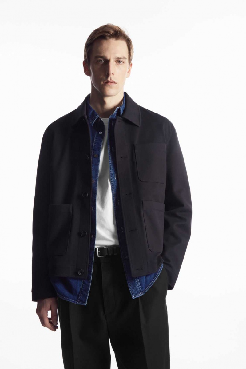 NAVY COS TWILL UTILITY JACKET | VYC-620943