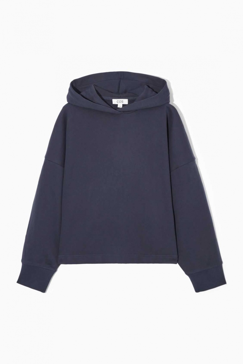 NAVY COS WRAP-EFFECT JERSEY HOODIE | PUC-431708