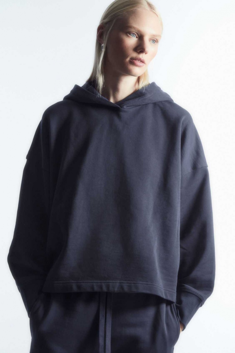 NAVY COS WRAP-EFFECT JERSEY HOODIE | PUC-431708