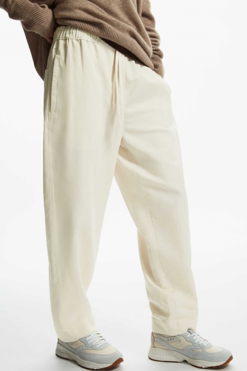 OFF-WHITE COS BARREL-LEG DRAWSTRING PANTS | IGE-820473