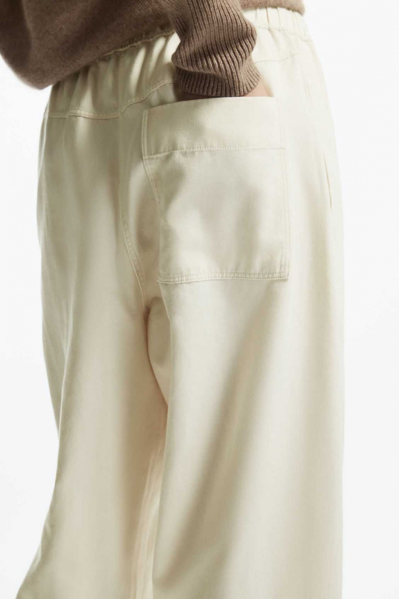 OFF-WHITE COS BARREL-LEG DRAWSTRING PANTS | IGE-820473