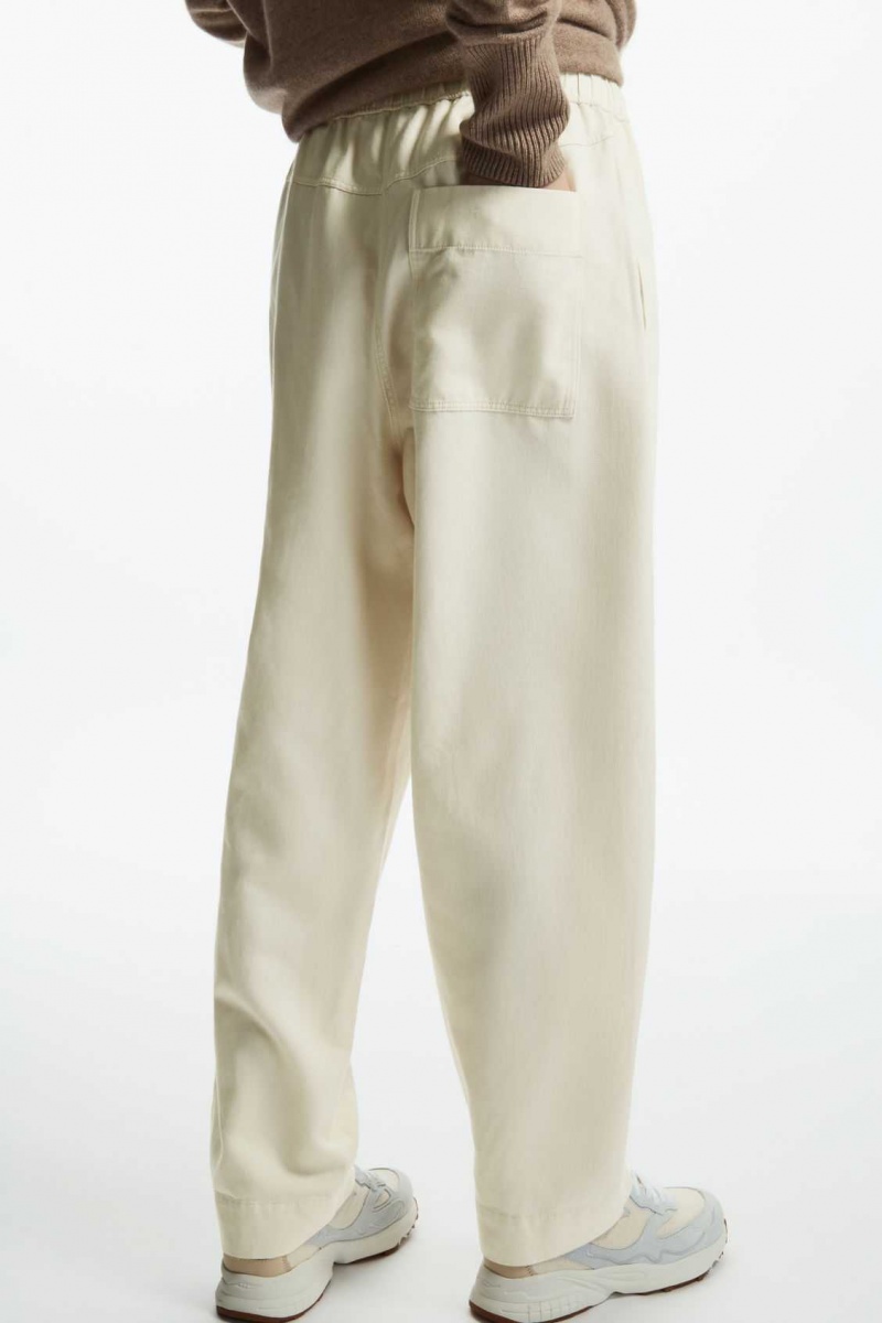 OFF-WHITE COS BARREL-LEG DRAWSTRING PANTS | IGE-820473