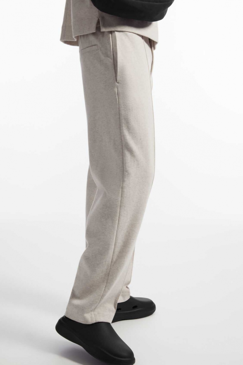 OFF-WHITE COS PINTUCKED PULL-ON JERSEY PANTS | QRZ-614530