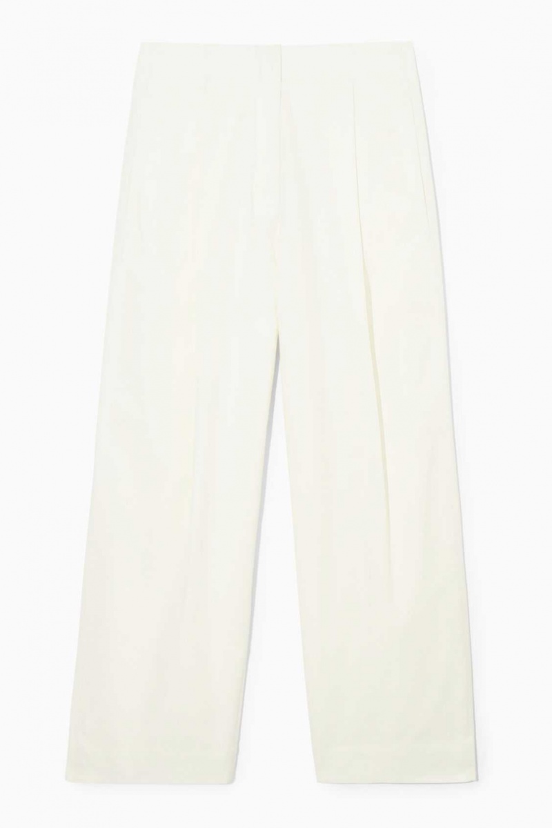 OFF-WHITE COS PLEATED BARREL-LEG TWILL CHINOS | EHY-709236