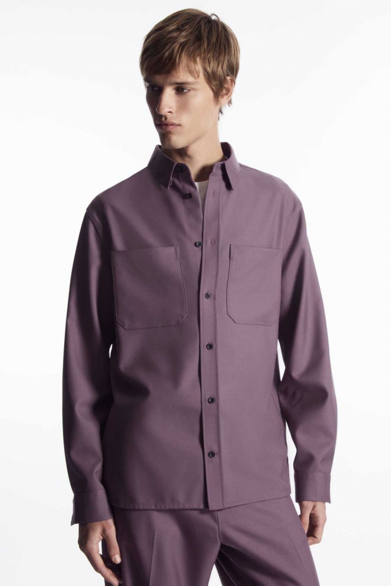 PURPLE COS RELAXED UTILITY SHIRT | BWX-412867