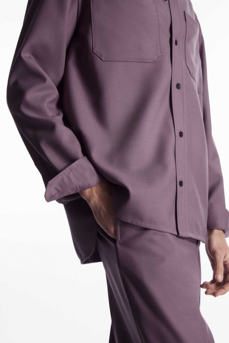 PURPLE COS RELAXED UTILITY SHIRT | BWX-412867