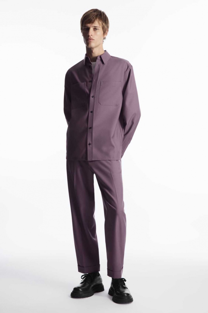 PURPLE COS RELAXED UTILITY SHIRT | BWX-412867