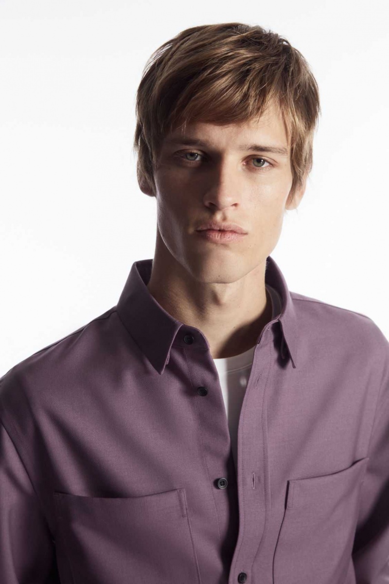 PURPLE COS RELAXED UTILITY SHIRT | BWX-412867