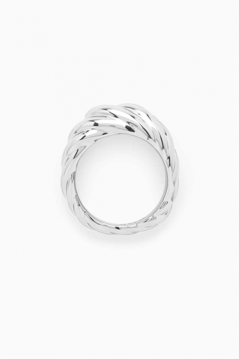 SILVERS COS CHUNKY PLAIT RING | XYV-031768