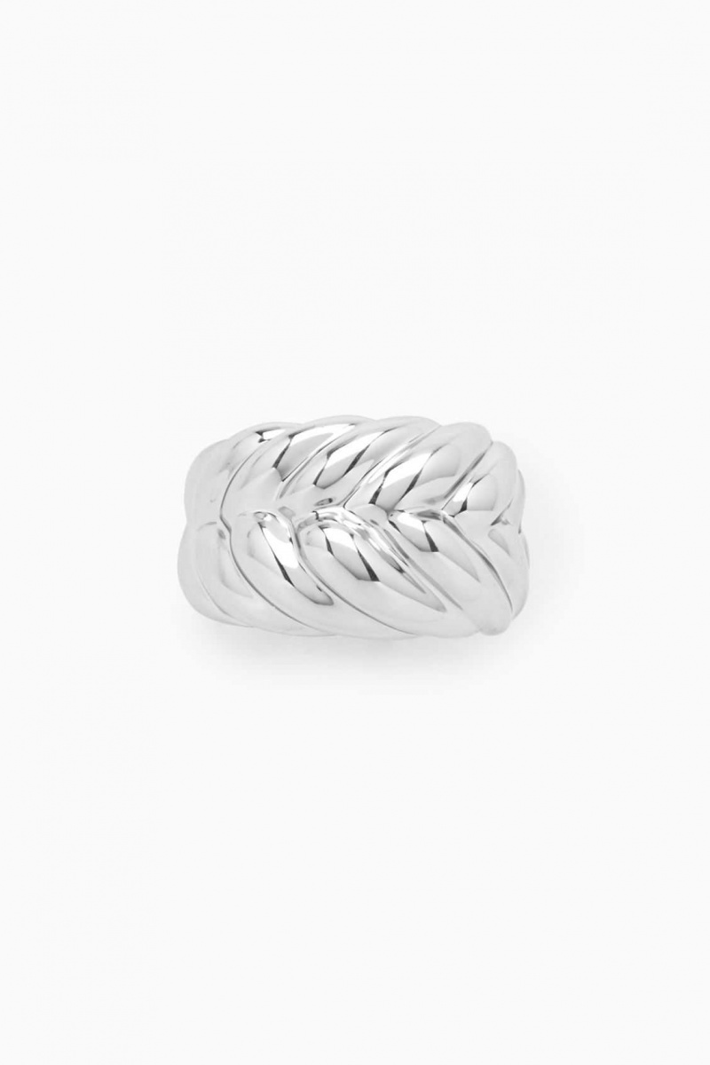 SILVERS COS CHUNKY PLAIT RING | XYV-031768