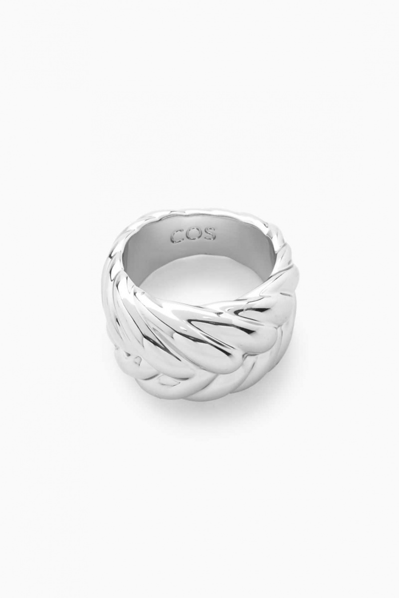 SILVERS COS CHUNKY PLAIT RING | XYV-031768