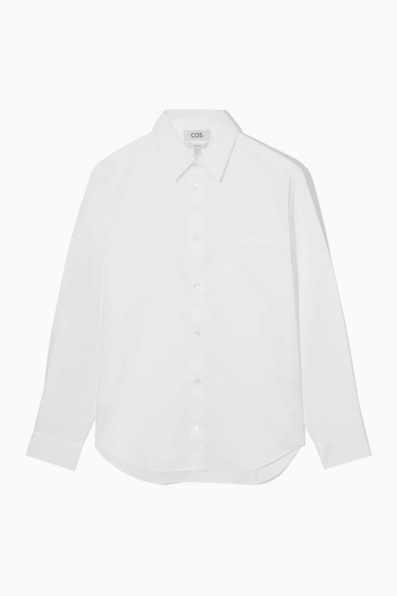 WHITE COS PATCH-POCKET SHIRT - REGULAR | JLD-597163