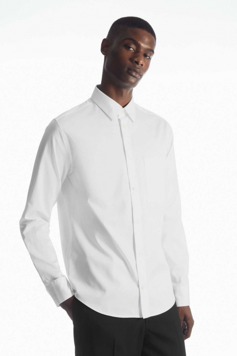 WHITE COS PATCH-POCKET SHIRT - REGULAR | JLD-597163