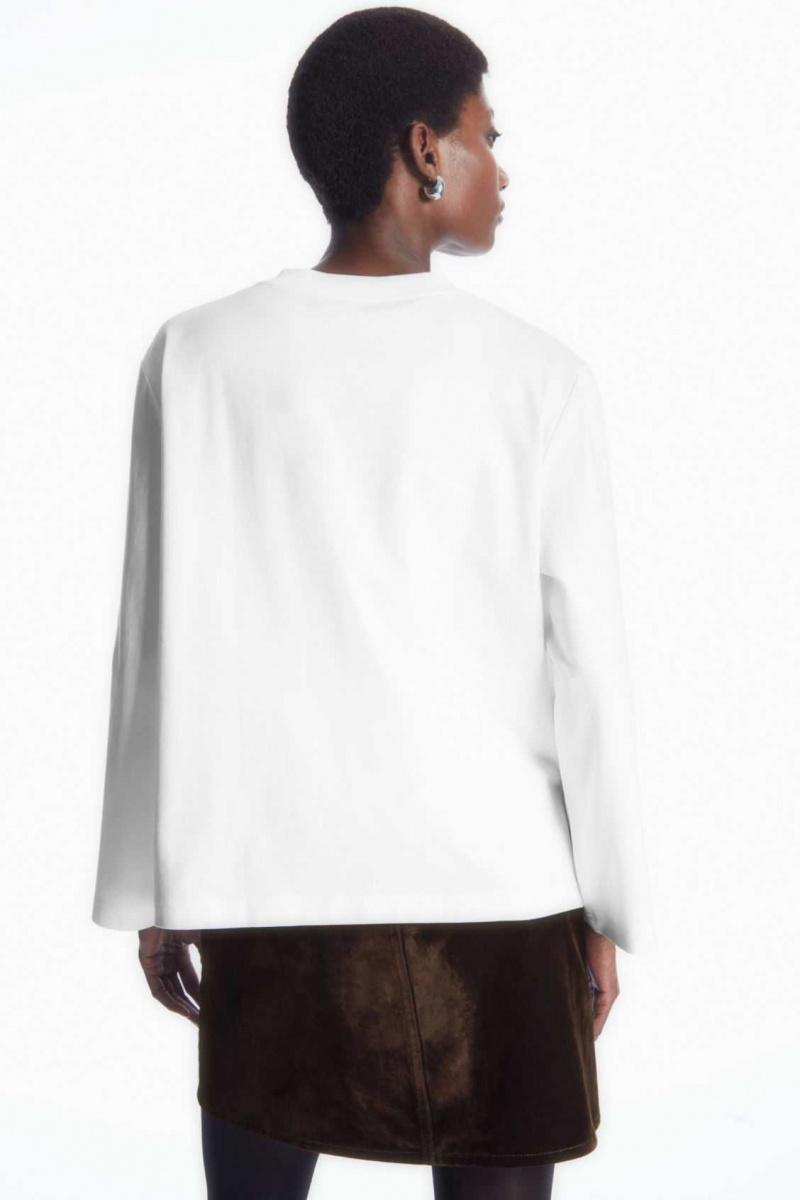 WHITE COS WIDE-SLEEVED TOP | IOD-036542