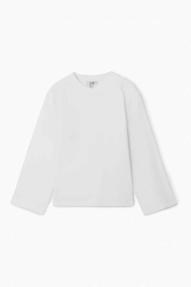 WHITE COS WIDE-SLEEVED TOP | IOD-036542