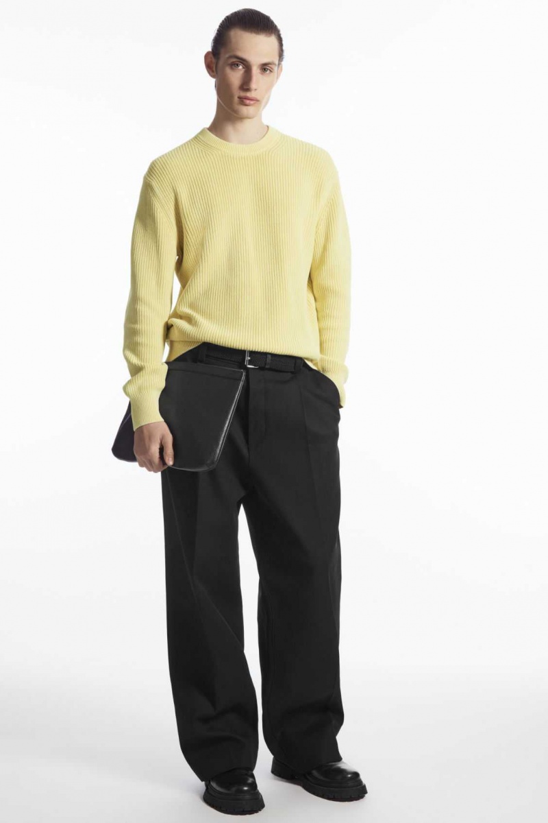 YELLOW COS STONE-WASHED KNITTED JUMPER | BCL-706892