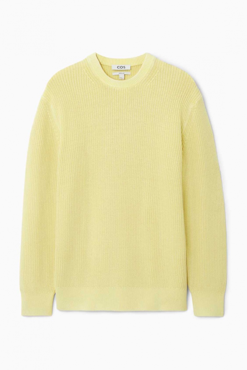 YELLOW COS STONE-WASHED KNITTED JUMPER | BCL-706892