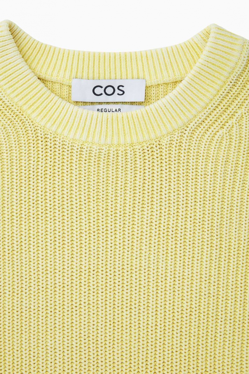 YELLOW COS STONE-WASHED KNITTED JUMPER | BCL-706892